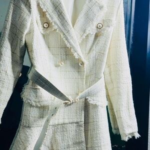 Elegant Cream Women's Coat